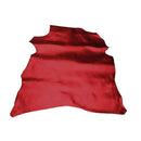 Peau de cuir d'agneau métallisé rouge brillant, peau entière, texture lisse, idéal pour confectionner des articles de maroquinerie.