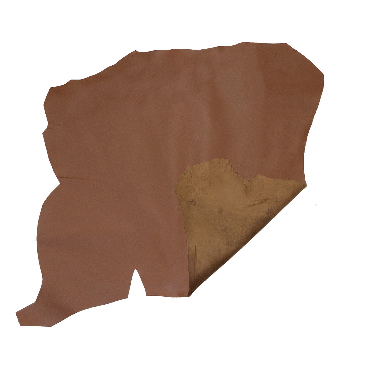 Peau de cuir d'agneau nappa marron de haute qualité, souple et douce, pour confection ou décoration intérieure.