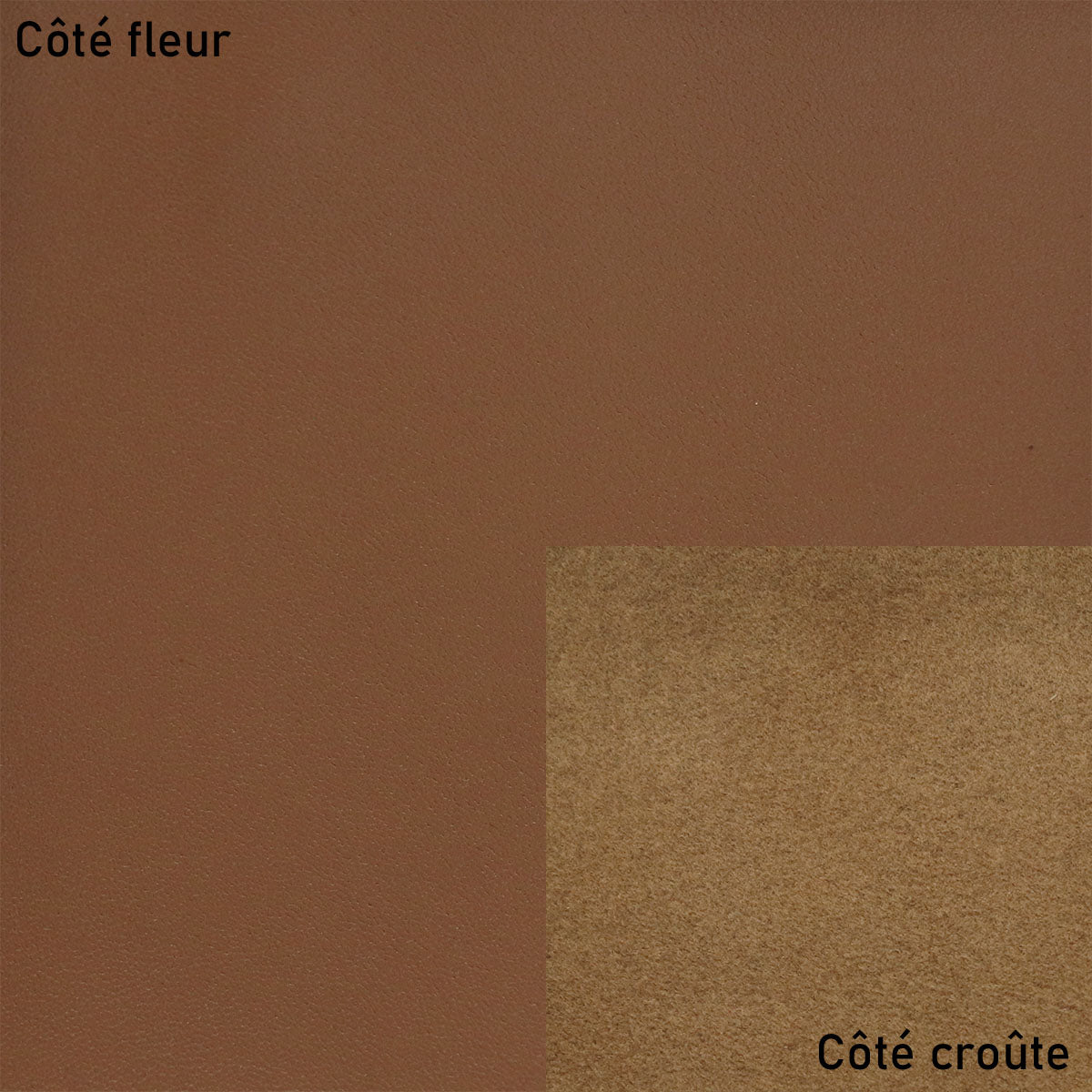 Peau de cuir d'agneau nappa marron R88, cuir souple et doux, aspect lisse et élégante surface, pour projets de maroquinerie.
