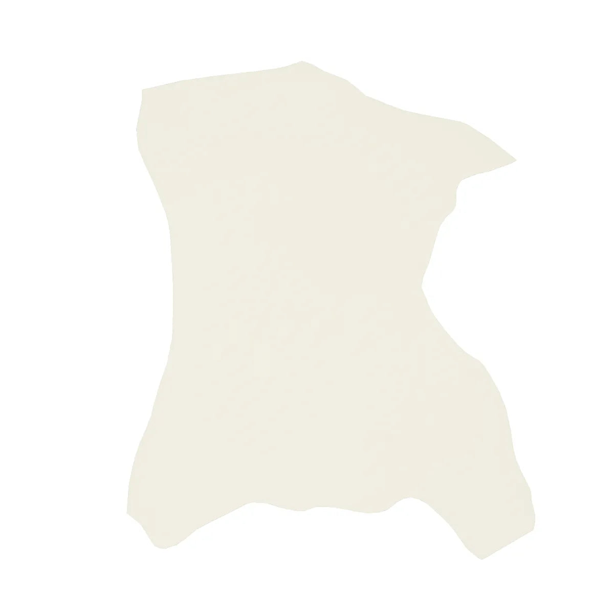 Peau de cuir de vachette VENUS, blanc cassé, lisse, pour projets de maroquinerie ou décoration, image de la peau entière en ligne