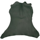 Peau entière en cuir de chèvre grainé vert foncé, idéale pour réaliser des sacs à main, pochettes et accessoires de mode