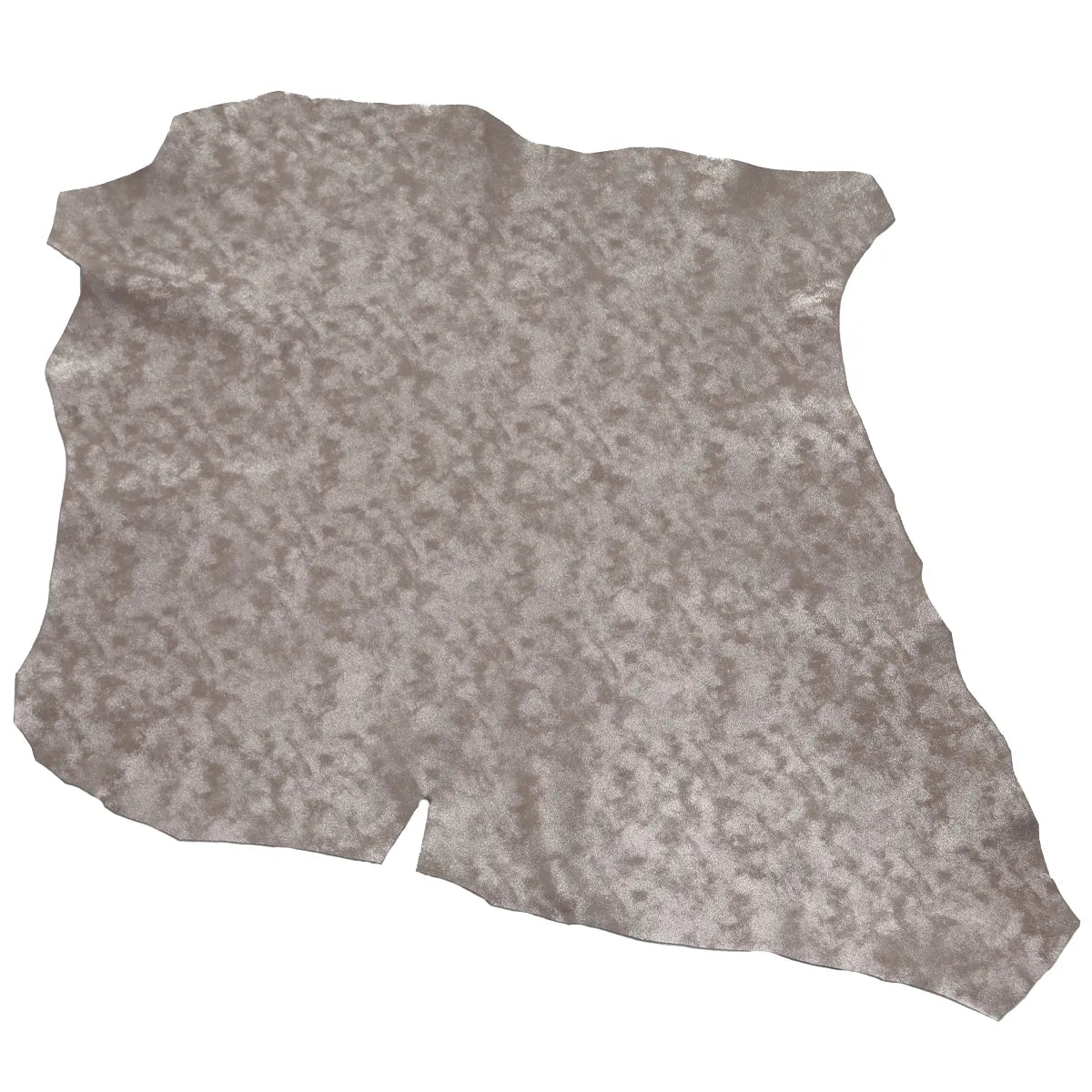 Peau de cuir de chèvre velours marbré taupe argenté de marque Autres, aspect élégant et texturé pour créations.