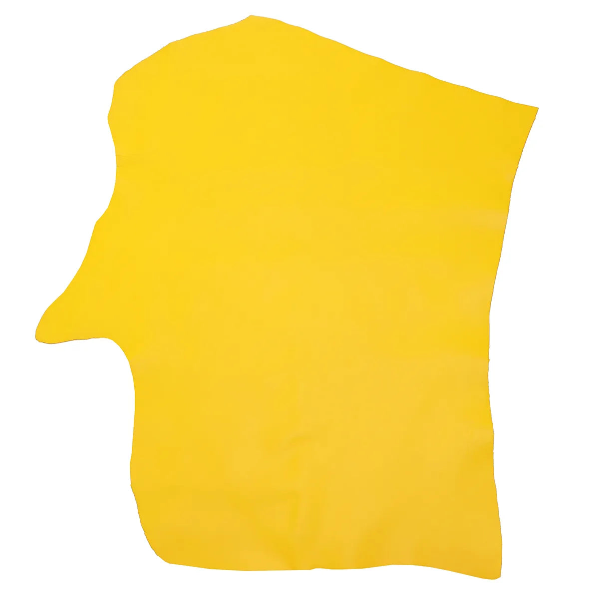 Peau de cuir de vachette lisse jaune primaire, produit Autres, vue entière de la peau de cuir bovin.
