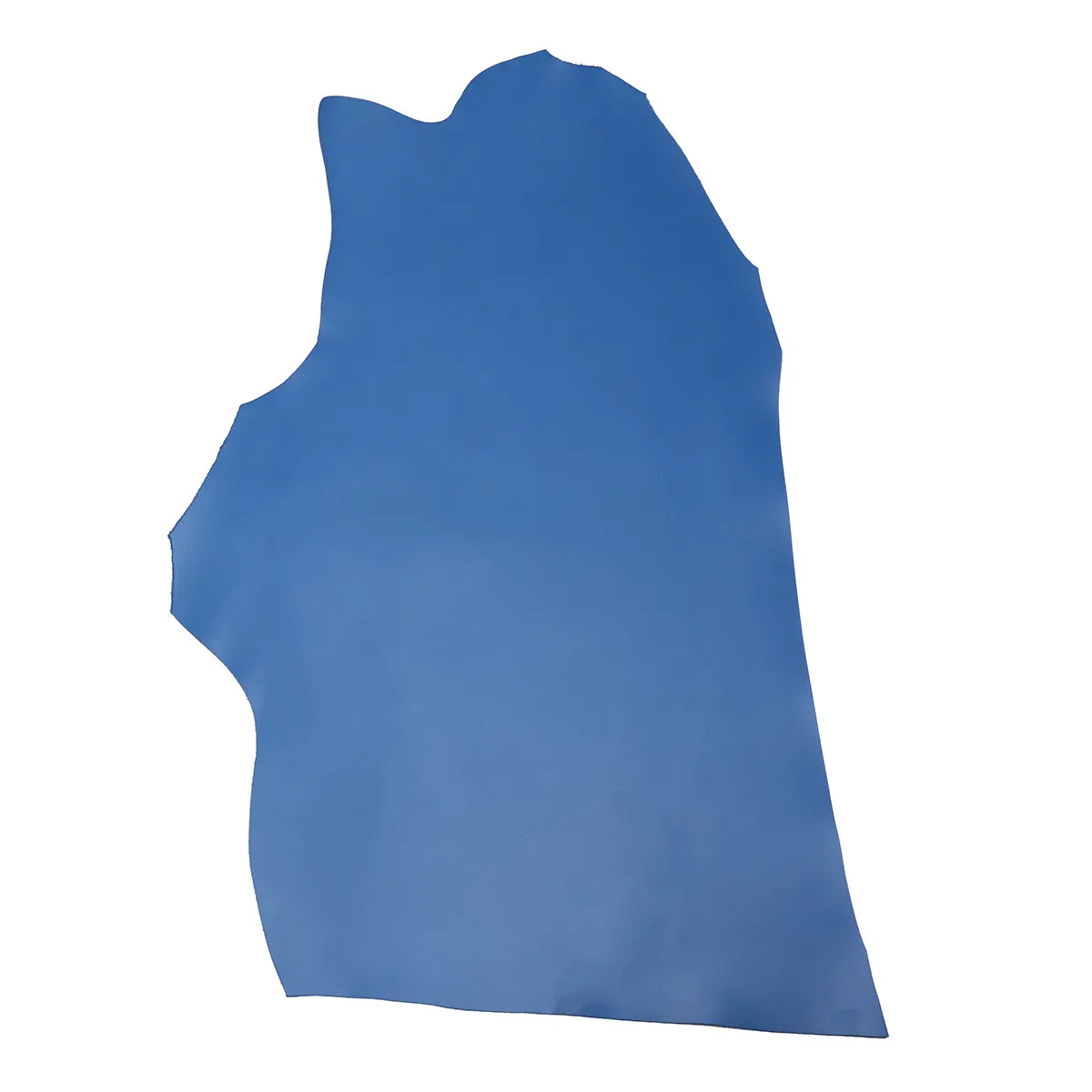 Peau de cuir de vachette bleu roi lisse, authentique, pour projets de maroquinerie ou couture, de haute qualité.