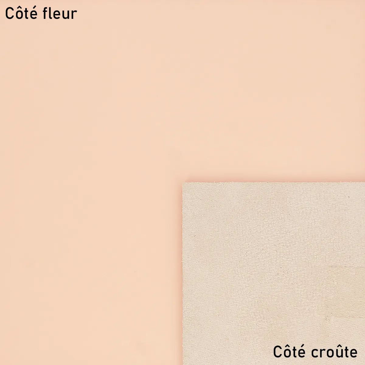 Peau de cuir de vachette VENUS en rose clair, cuir lisse, pour projet de maroquinerie ou couture, qualité Autres.