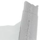 Cuir de chèvre imprimé reptile argent effet miroir