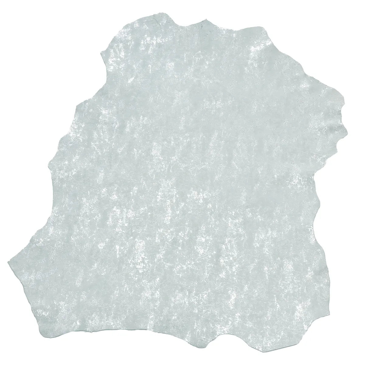 Cuir de chèvre en velours marbré bleu ciel argenté