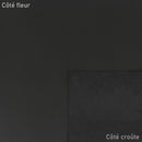 Peau de cuir d'agneau nappa noire, surface douce et souple, pour confection de vêtements ou accessoires en cuir.