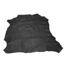 Peau de cuir d'agneau nappa noire de haute qualité, entièrement visible, pour projets de maroquinerie ou couture.