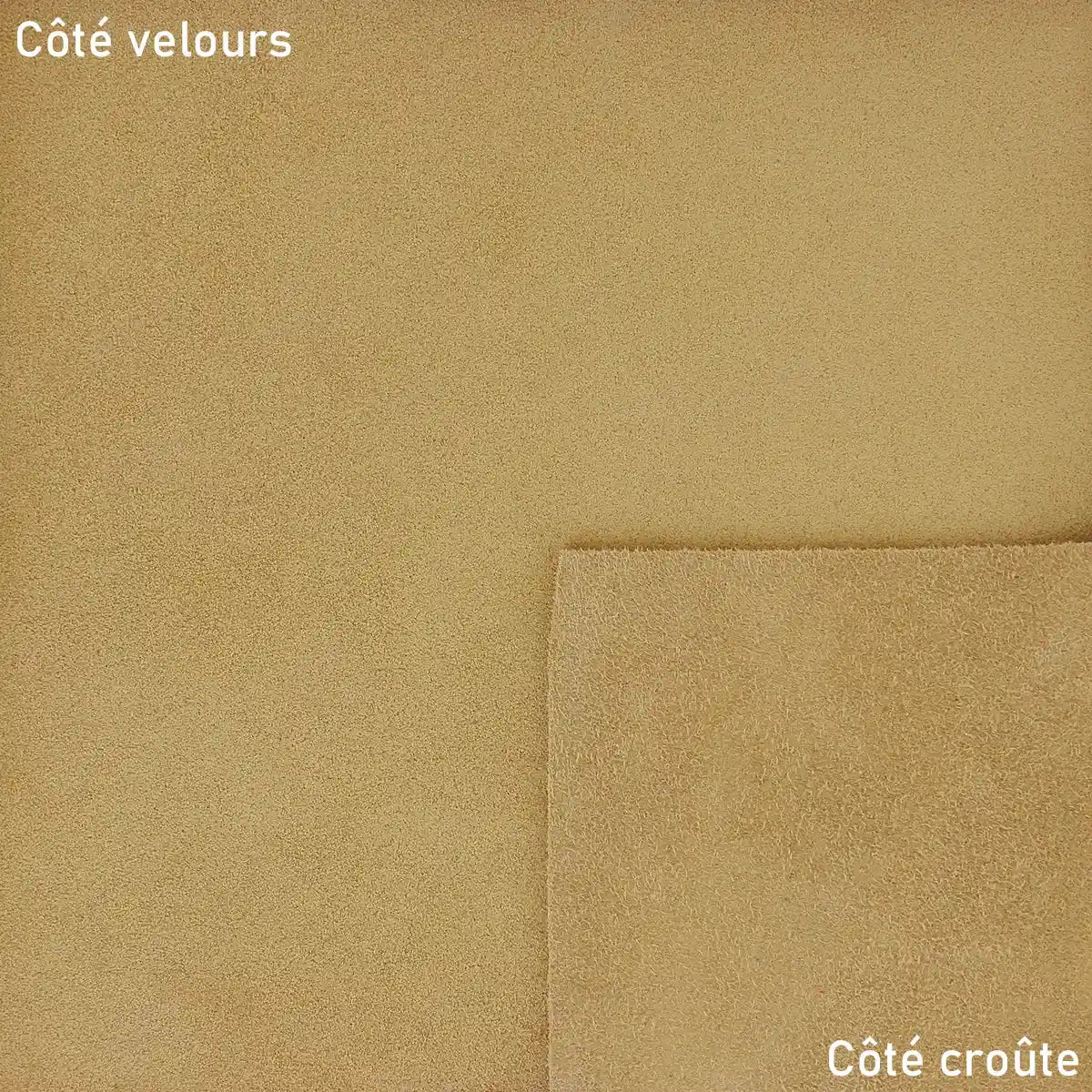 Croûte de cuir velours - Marron clair T74 - Deco cuir