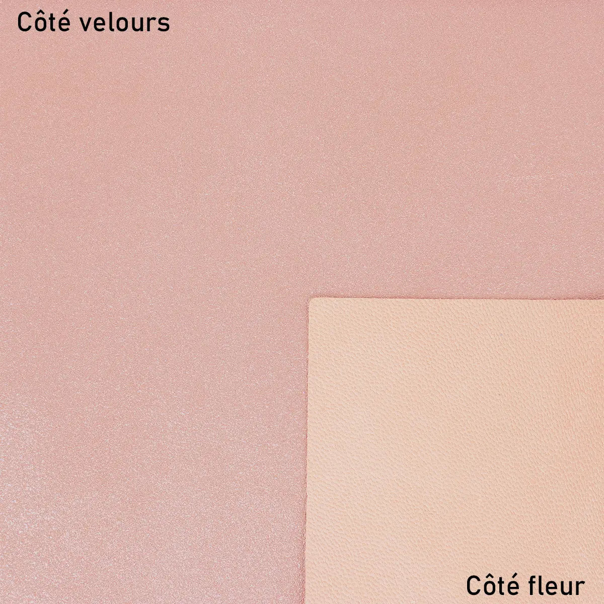 Cuir de chèvre velours métallisé rose cuivré. Cuir velours, fin idéal pour réaliser des bourses, pochettes, décorations et accessoires