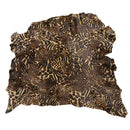 Peau entière de cuir de veau à poils courts couleur marron léopard. Cuir pony hair idéal pour la fabrication de chaussures, accessoires de mode, objets décoratifs...