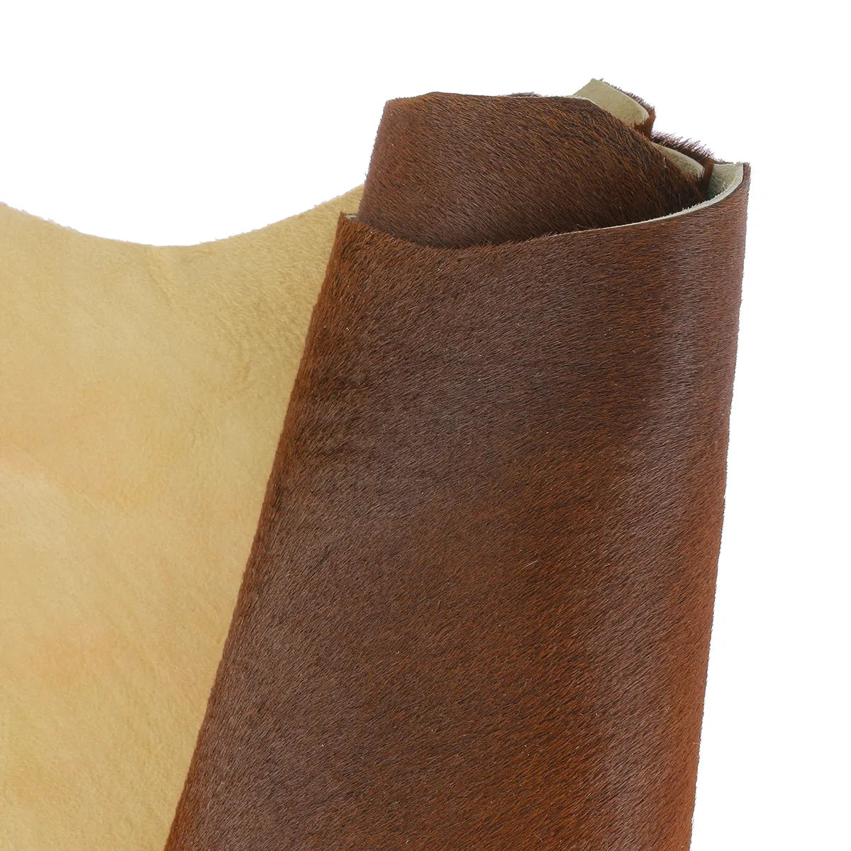 Cuir à poils cavallino marron, cuir idéal pour la fabrication d'accessoire, objet décoratif, chaussure...