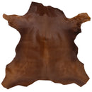 Peau de cuir entière de veau à poils courts couleur marron camel