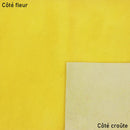 Cuir à poils couleur jaune moutarde, cuir pony hair. Cuir souple et doux idéal pour la fabrication d'objet décoratif, chaussure, rabat de sac...