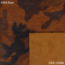 Cuir à poils couleur marron orangé idéal pour la conception de chaussure, accessoire, rabat de sac...