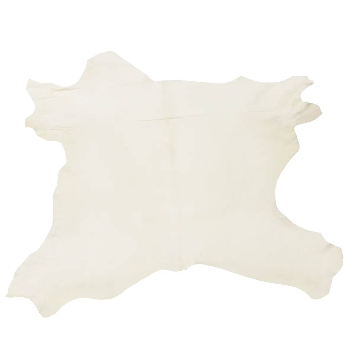 Peau entière de cuir de veau à poils couleur blanc crème