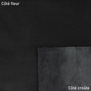 Cuir à poils noir idéal pour la conception de décoration, petit sac, chaussure...