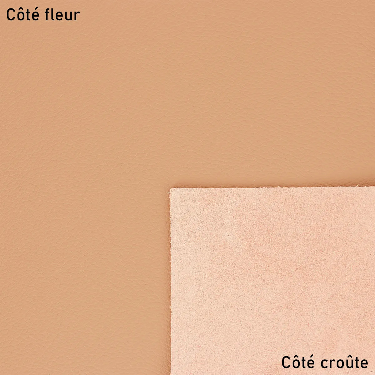Peau de cuir de vachette Playa rose beige, cuir grainé pour réaliser des sacs, pochettes, accessoires, décoration... 