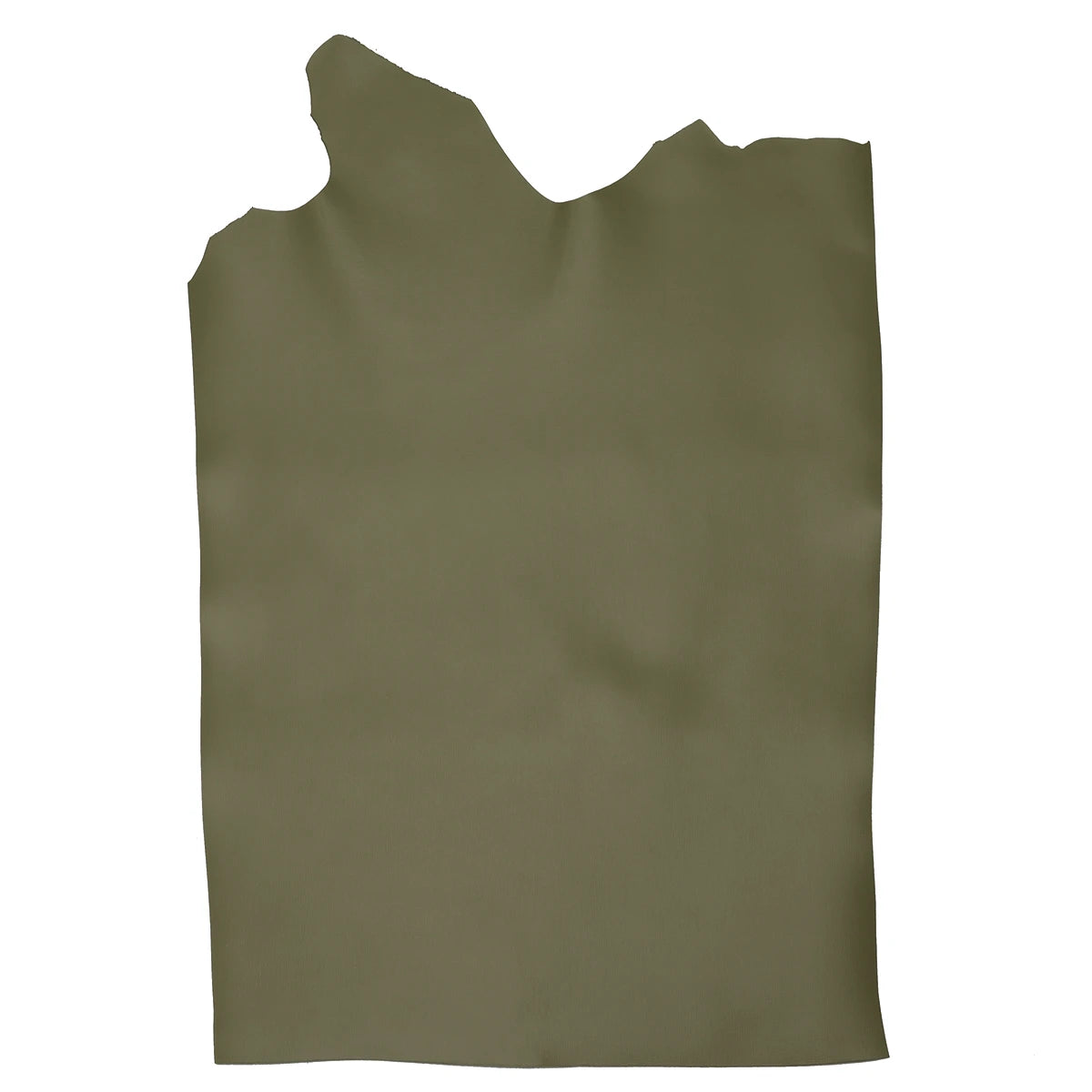 Peau de cuir de veau saffiano kaki, texture grain, pour accessoires ou maroquinerie, fabriquée par Autres.
