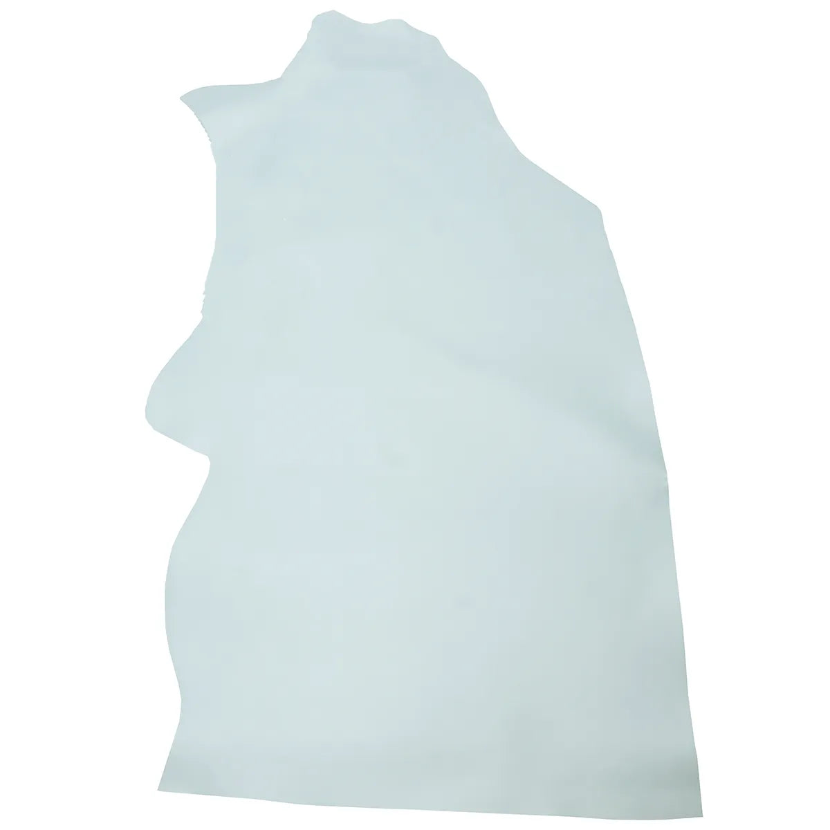 Peau de cuir de vachette VENUS bleu azurin, cuir lisse, pour projets de maroquinerie ou artisanat, vue entière.