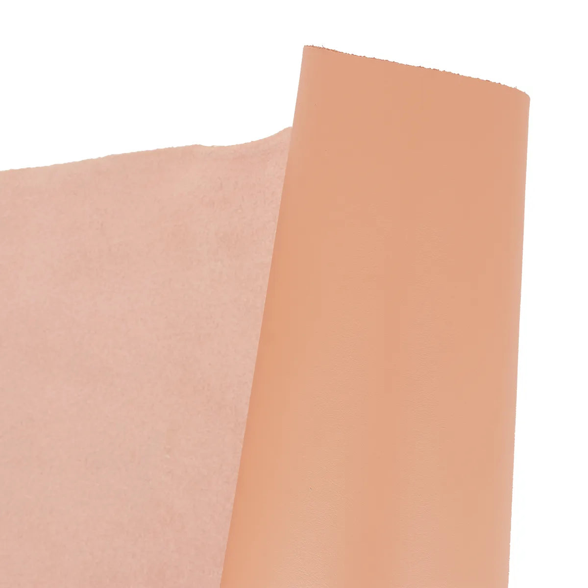 Peau de cuir de vachette lisse couleur vieux rose. Cuir lisse idéal pour la fabrication de maroquinerie, étuis, décoration...