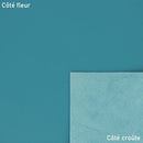 Cuir de vachette lisse bleu turquoise. Cuir lisse parfait pour la fabrication de sac, pochette, étui, accessoire, décoration…