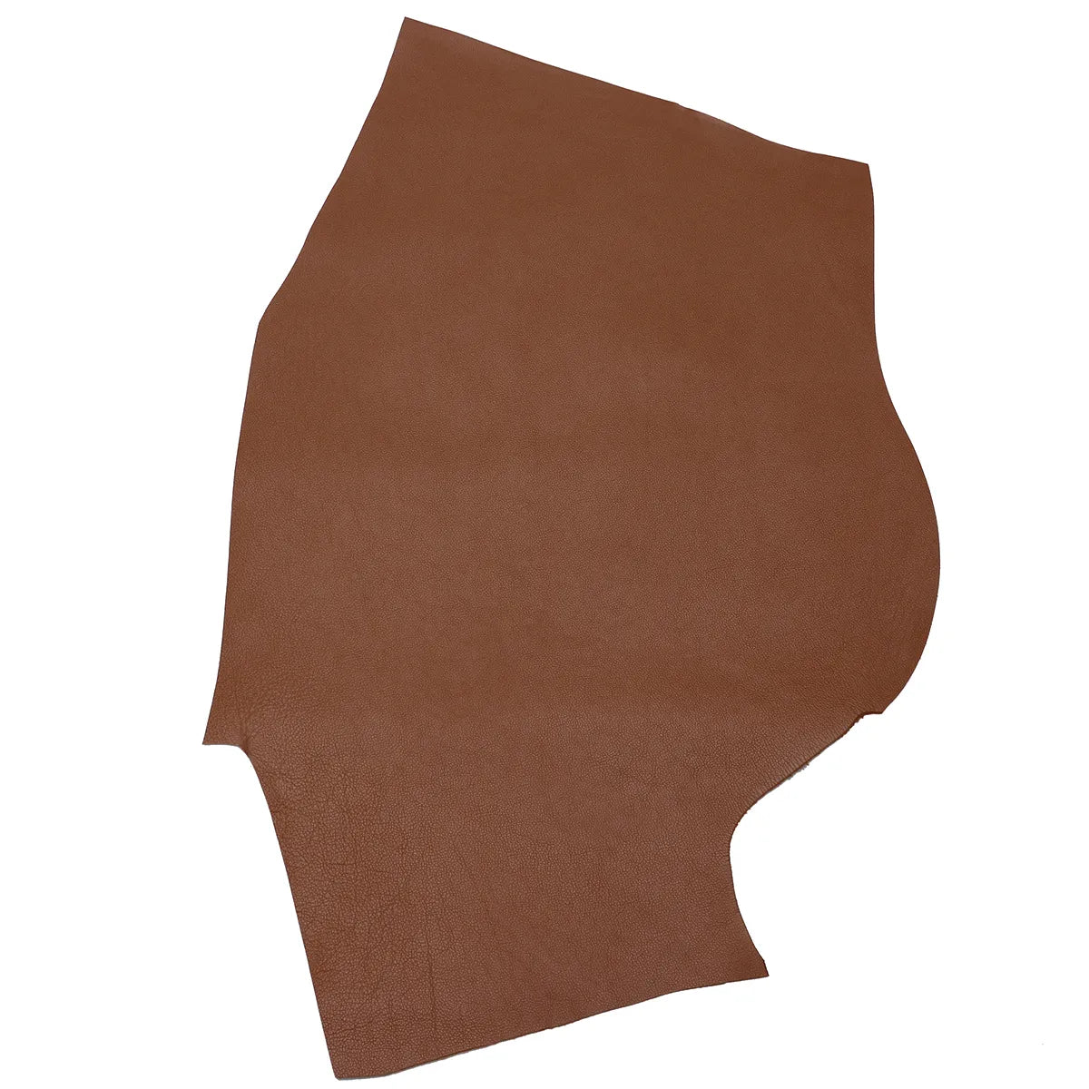 Peau de cuir de vachette OCÉAN marron, grain naturel, pour cuir autruche de haute qualité, vue complète du cuir.