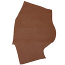 Peau de cuir de vachette OCÉAN marron, grain naturel, pour cuir autruche de haute qualité, vue complète du cuir.