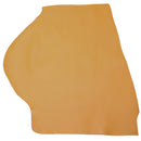 Peau entière en cuir de vachette grainée couleur jaune safran