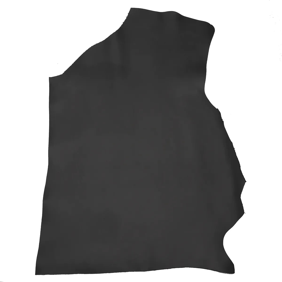 Peau entière en cuir de vachette lisse couleur noir finition mate. Cuir lisse idéal pour la fabrication de sac, pochette, accessoire, décoration...