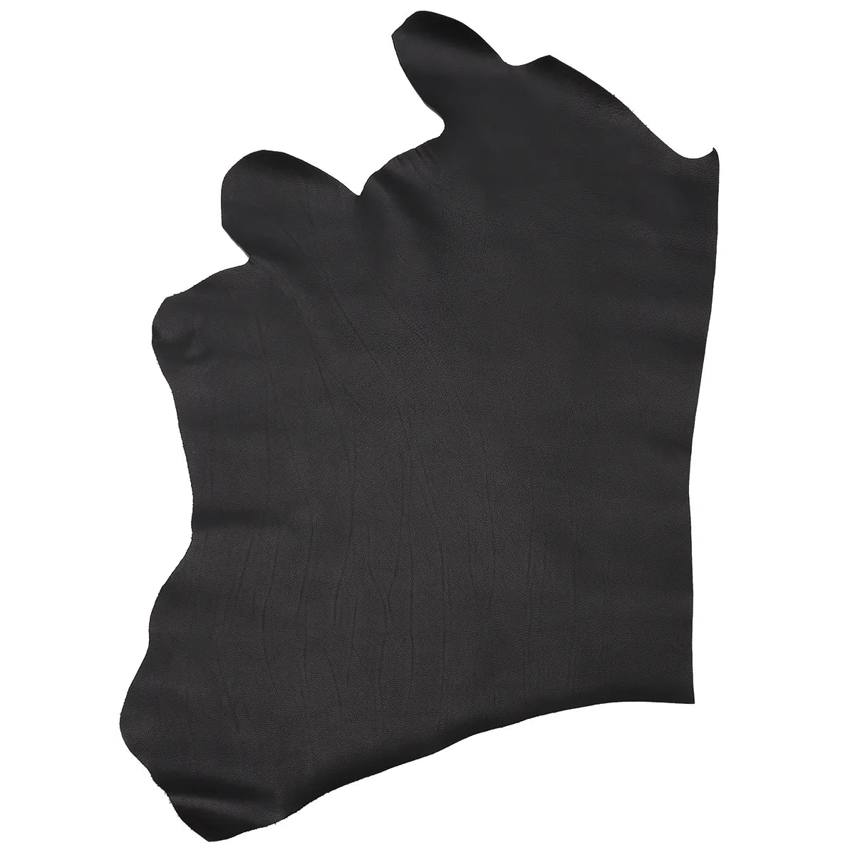 Peau entière de cuir de vachette grainé couleur noir mat