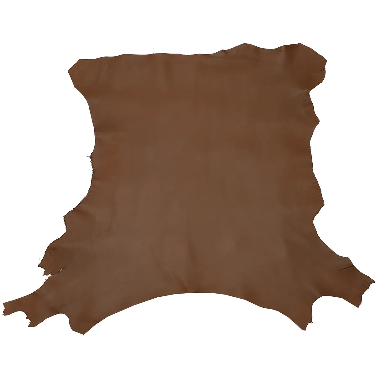 Peau entière en cuir lisse finition nappa marron foncé