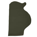Peau entière de cuir de vachette lisse couleur vert kaki foncé. Cuir lisse kaki idéal pour la fabrication de sac à main, pochette, étui, cartable…