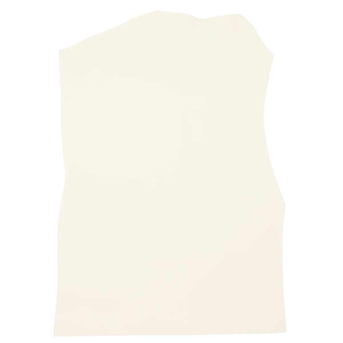 Peau entière de cuir de vachette grainé couleur blanc cassé.