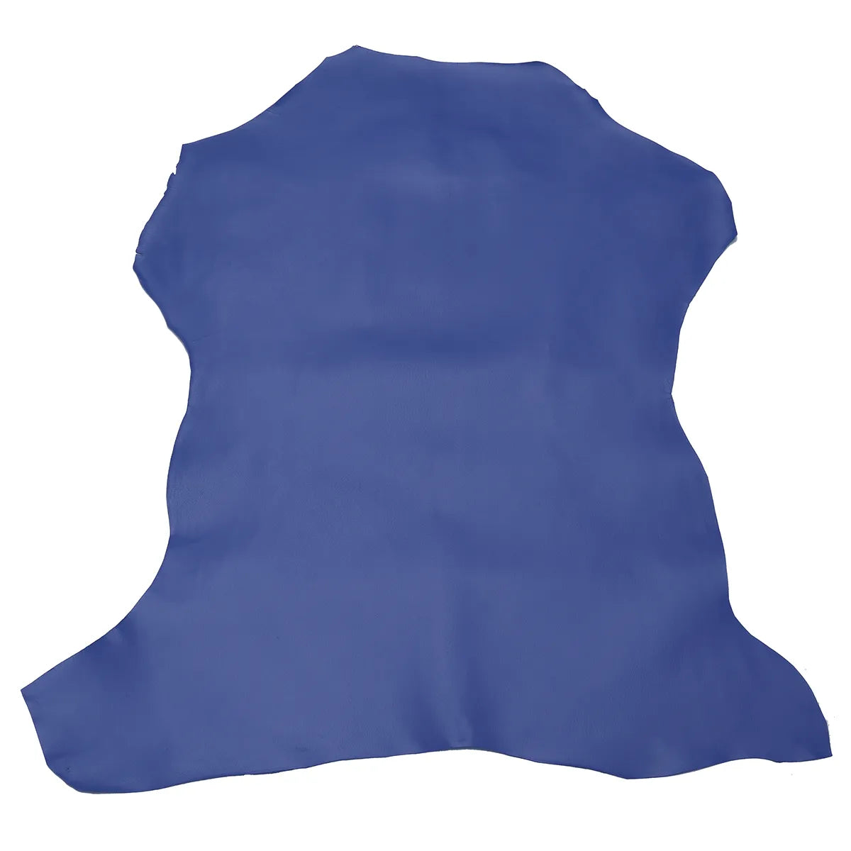 Peau de cuir de chèvre grainé bleu électrique, produit en cuir authentique pour projets créatifs ou confection.