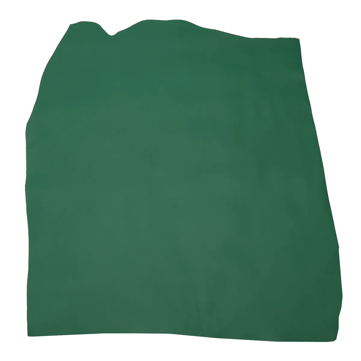 Peau entière en cuir de vachette lisse couleur vert émeraude. Cuir lisse idéal pour la fabrication de maroquinerie, doublure...