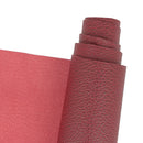 Cuir de vachette grainé bi-ton rouge foncé. Cuir souple et fin idéal pour la création d'articles de maroquinerie (sac, pochette...), d'ameublement, de chaussure, automobile...