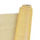 Peau de cuir dorée effet cotte de mailles. Cuir couleur or jaune idéal pour la fabrication de maroquinerie, accessoire, décoration...