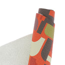 Peau de cuir de cerf fantaisie à l'imprimé rétro et coloré. Cuir souple et maniable idéal pour la réalisation de maroquinerie et accessoire