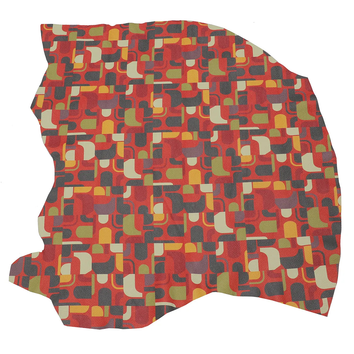 Peau entière en cuir de cerf coloré à motif rétro
