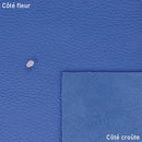 Peau de cuir de cerf bleu cobalt en 2ème choix à prix réduit car présence de défaut sur la peau