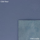 Cuir de cerf bleu avec de jolis reflets nacrés.