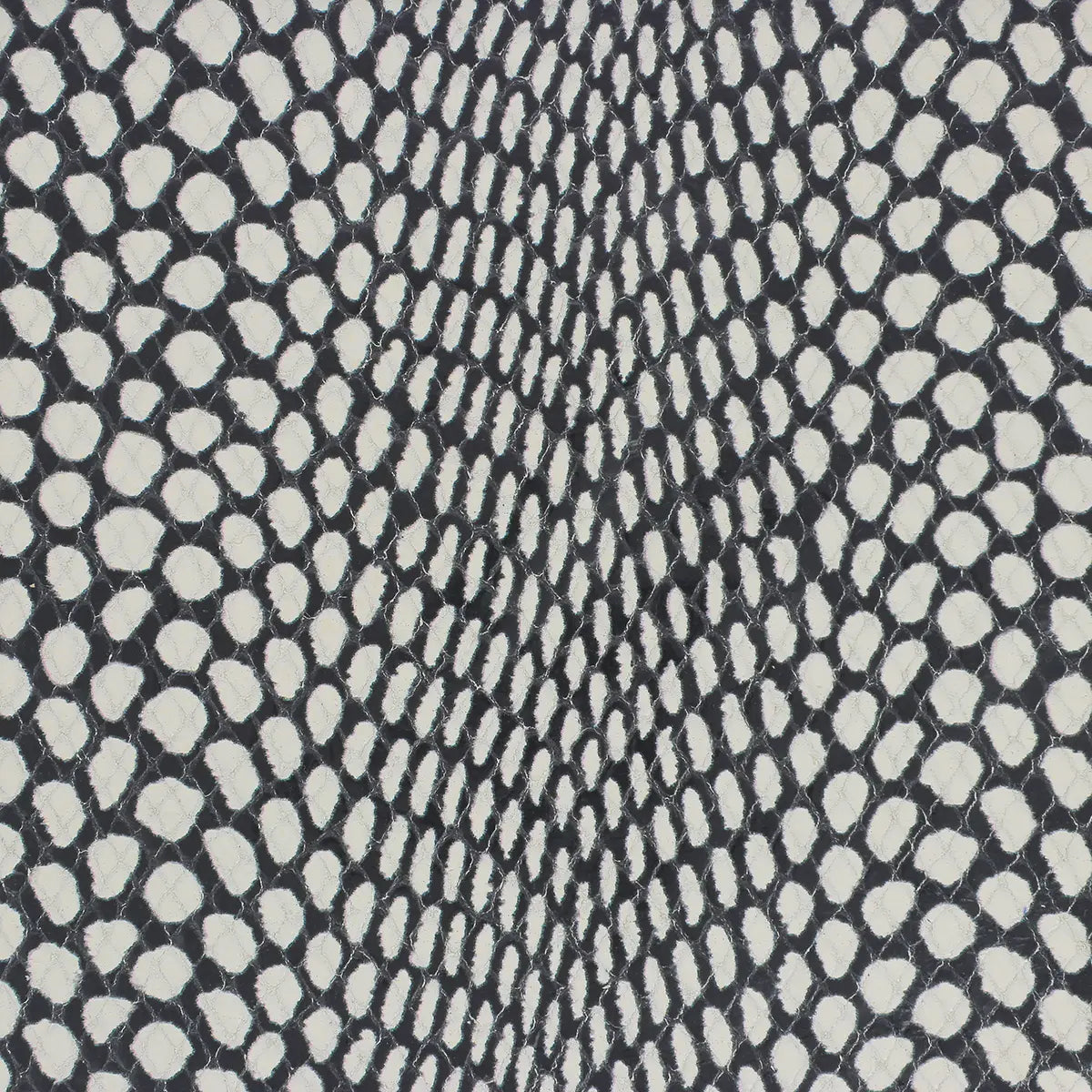 Morceau de cuir fantaisie imitation serpent cobra noir et blanc
