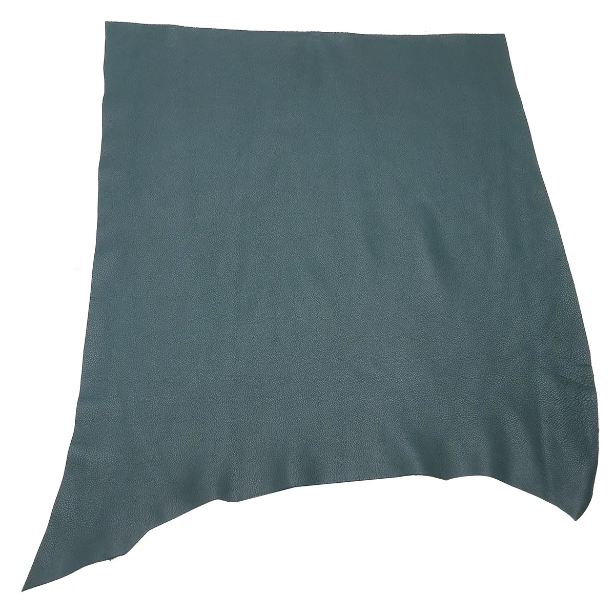 Peau entière en cuir de vachette grainée vert foncé