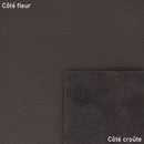 Cuir de vachette grainé couleur marron chocolat