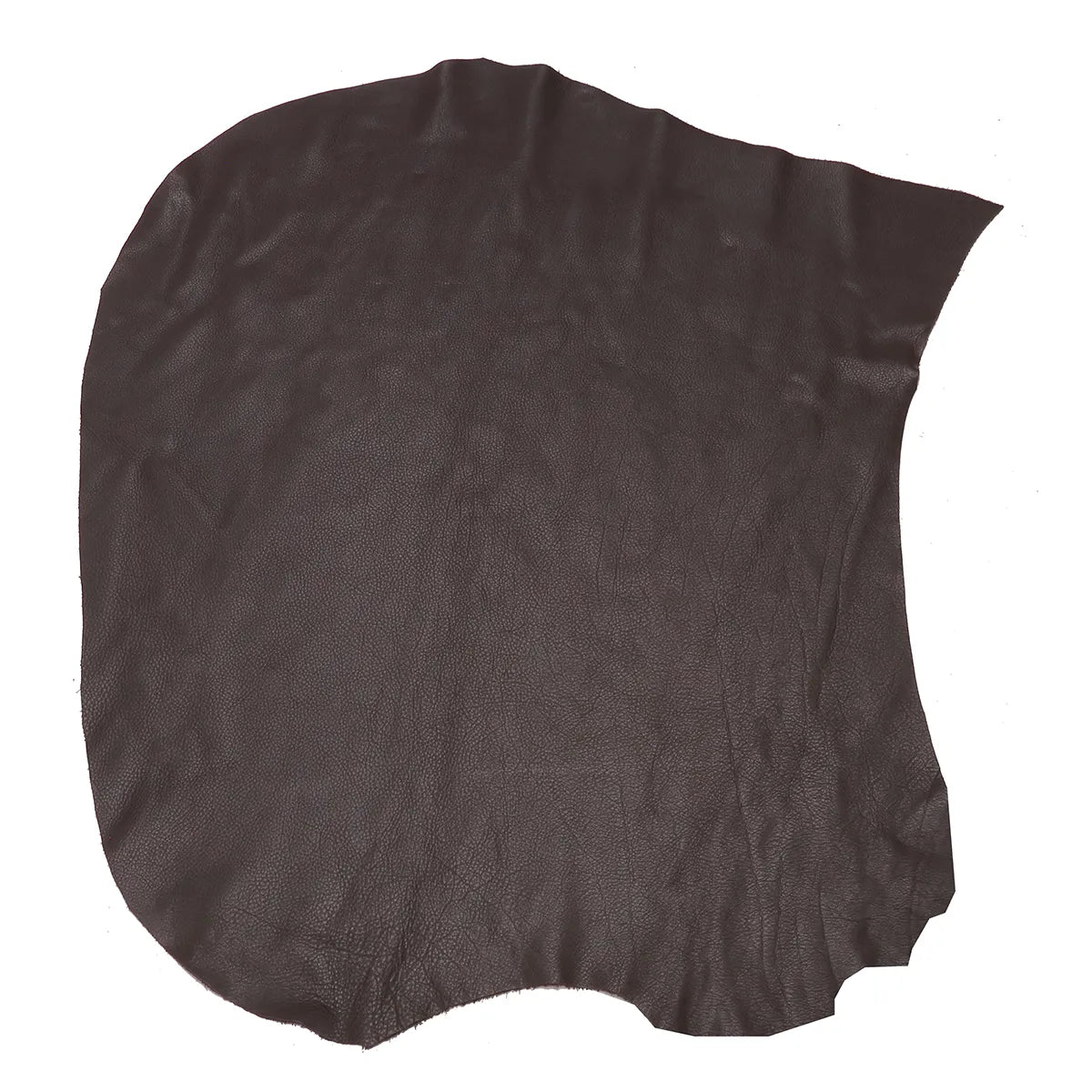 Peau entière en cuir de vachette grainé marron foncé