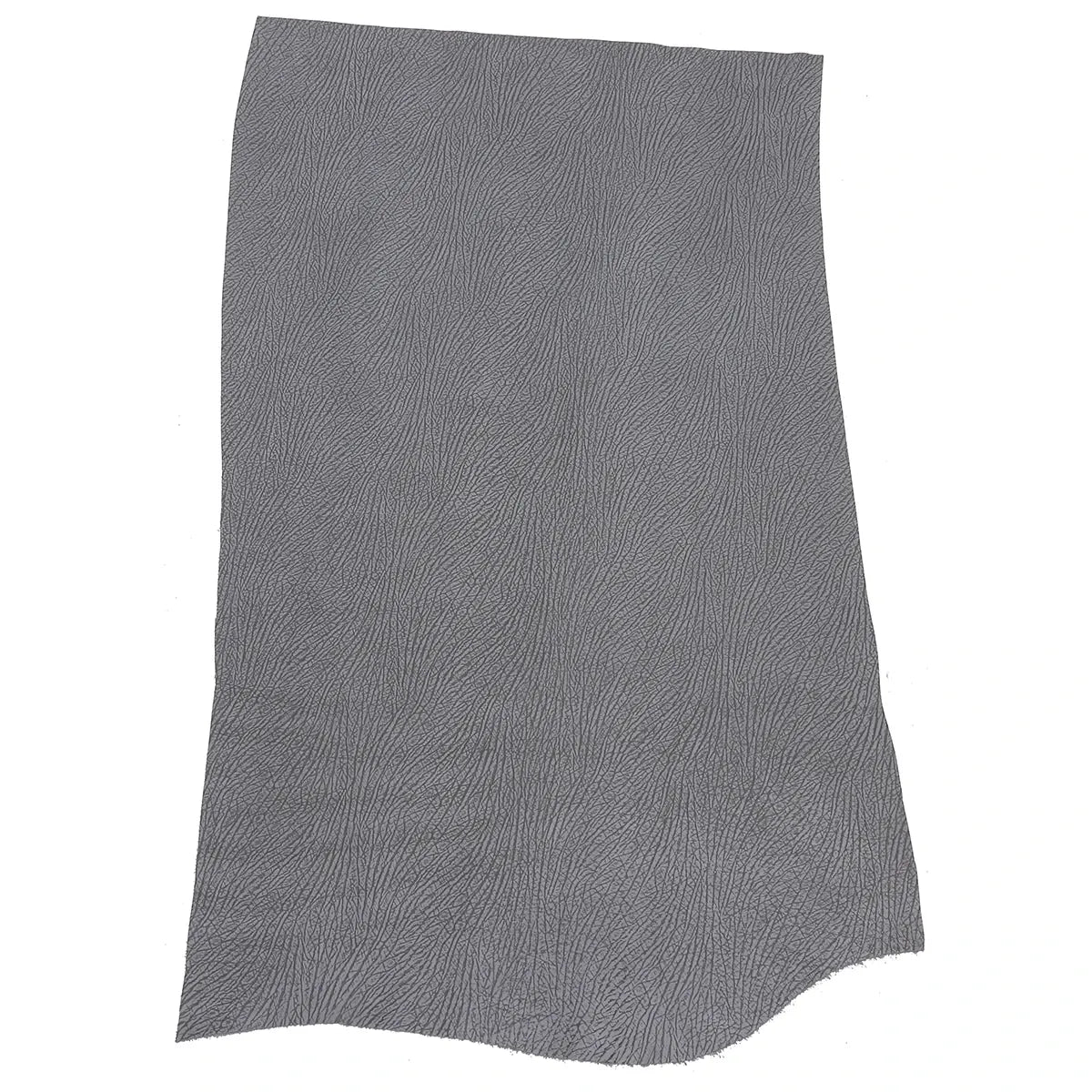 Peau entière en cuir de vachette nubuck gris et son motif écorce d'arbre