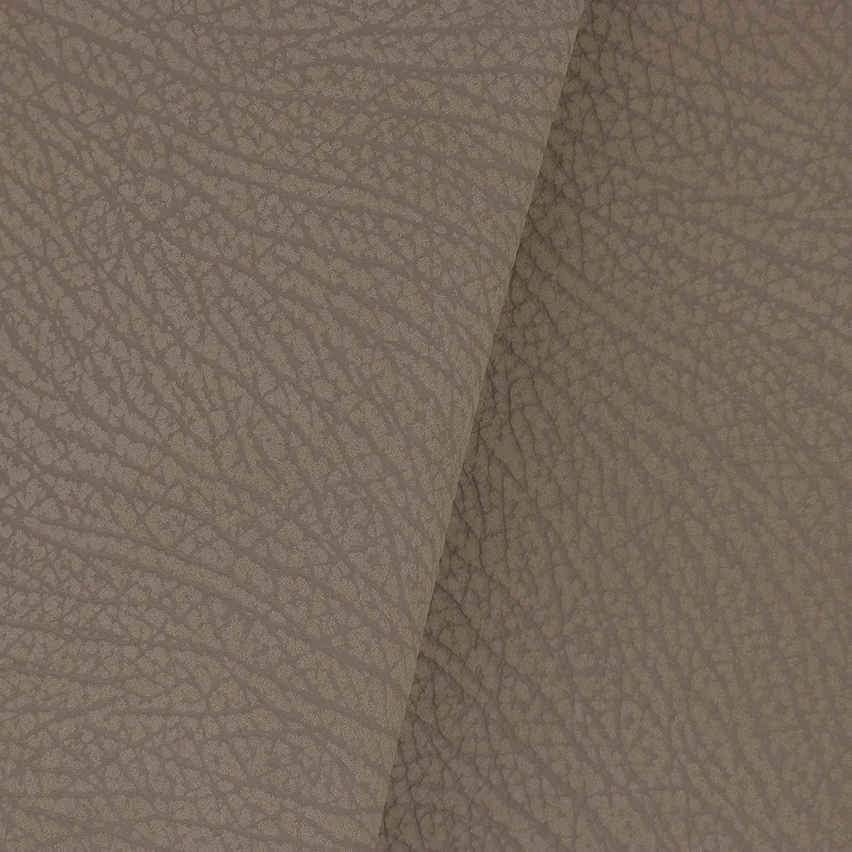 Zoom sur les détails de cette peau de cuir nubuck au grain façon écorce