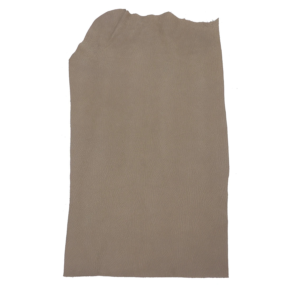 Peau entière en cuir de vachette nubuck marron taupe au grain façon écorce